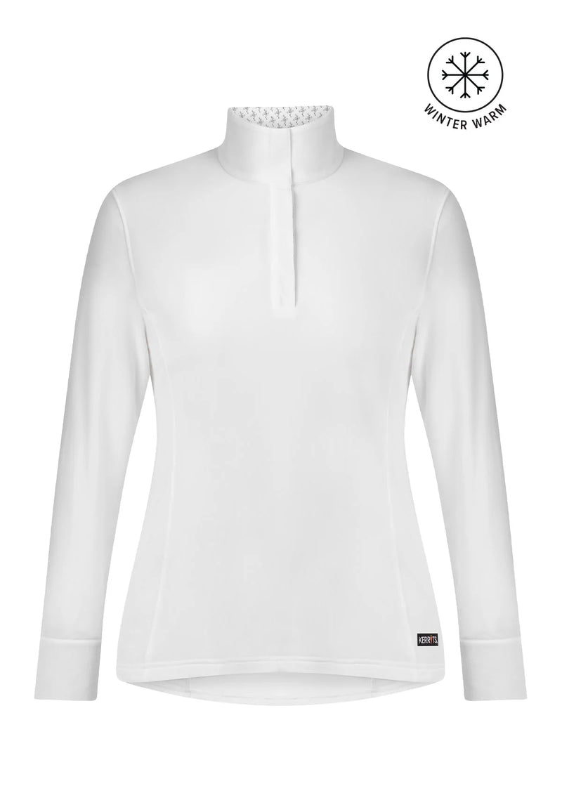 Kerrits Women's Winter Circuit Show Shirt - White/ Bits N Crops