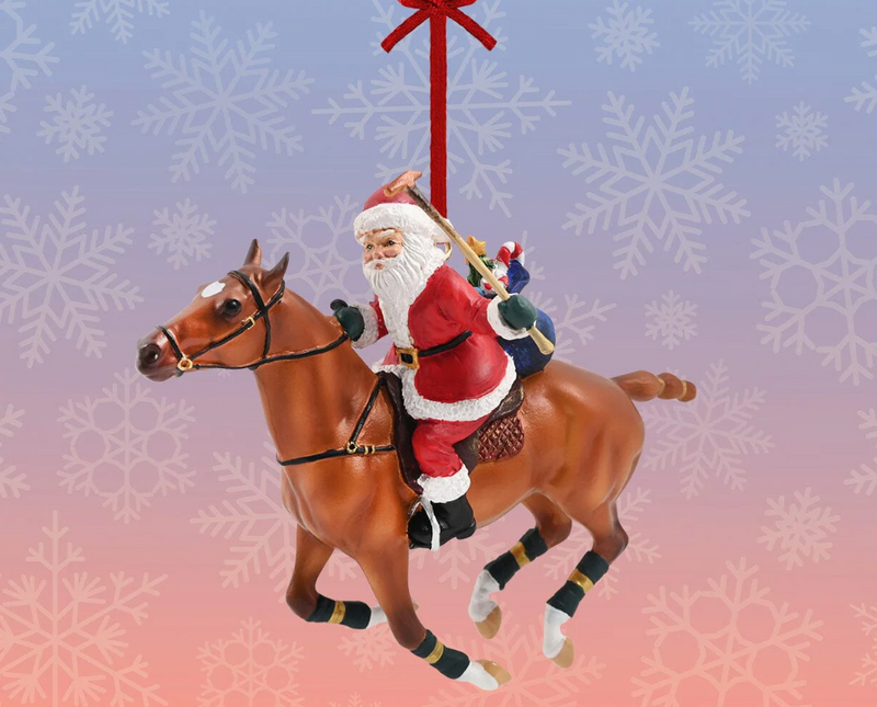 Breyer Polo Playing Santa - Santa Ornament 2023