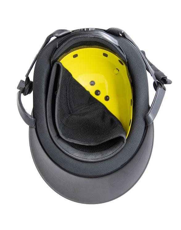 Tipperary Windsor with MIPS Wide Brim Helmet - Matte Black Shell, Smoked Chrome Trim, Croco Top