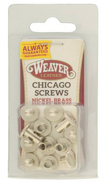 Weaver Chicago Screw Handy Pack Nickel Over Brass, Floral