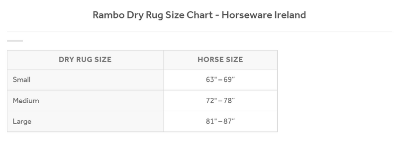 Horseware Rambo Dry Rug Supreme (No Fill)